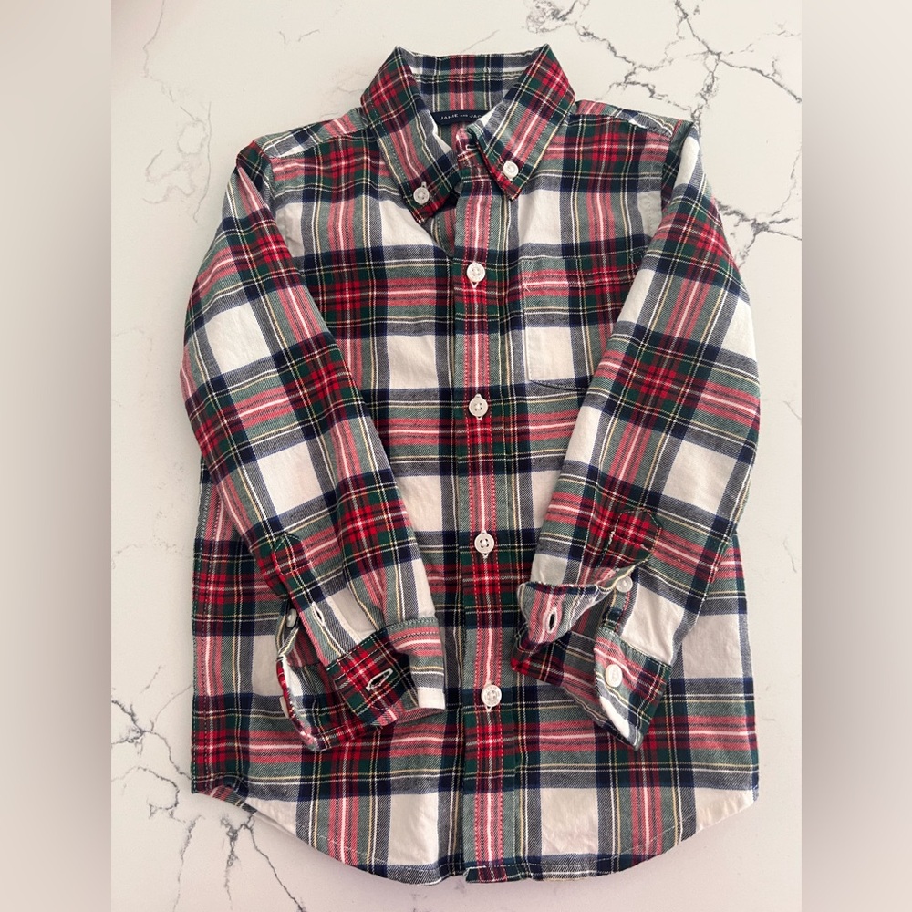 Janie and Jack Tartan Flannel Shirt